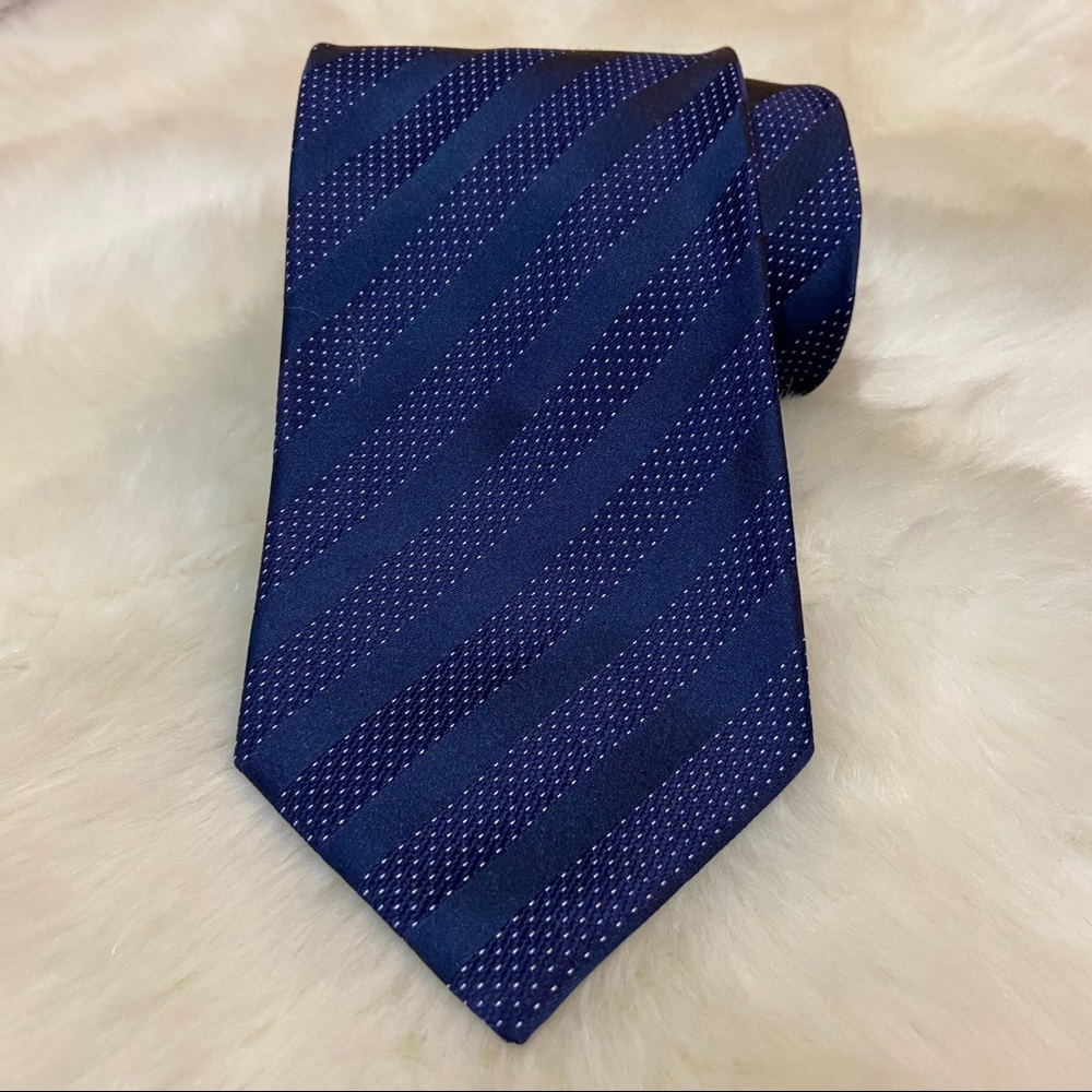 Givenchy Blue Striped Silk Tie